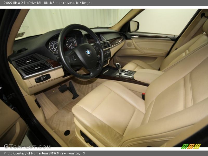 Black Sapphire Metallic / Beige 2009 BMW X5 xDrive48i