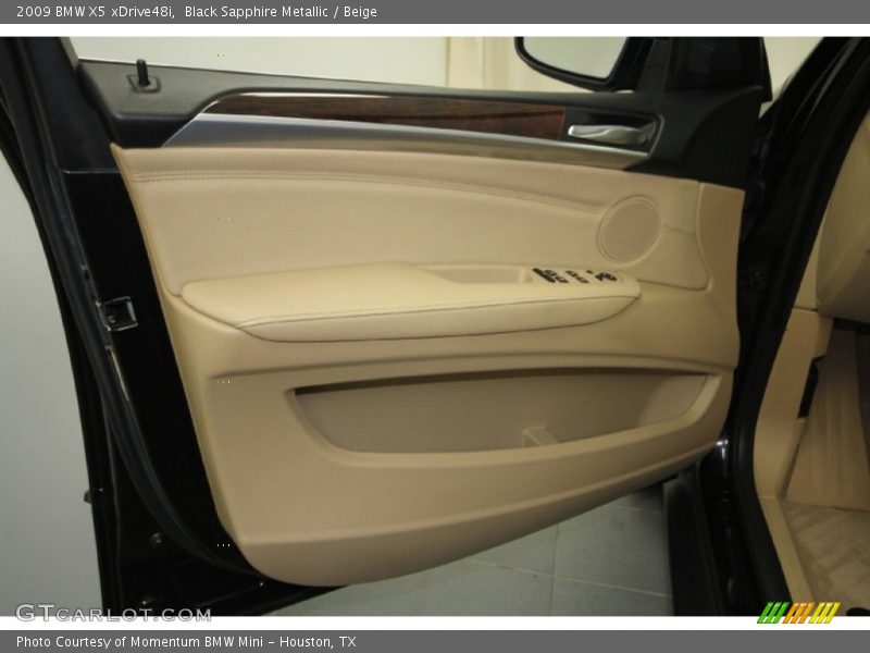 Black Sapphire Metallic / Beige 2009 BMW X5 xDrive48i