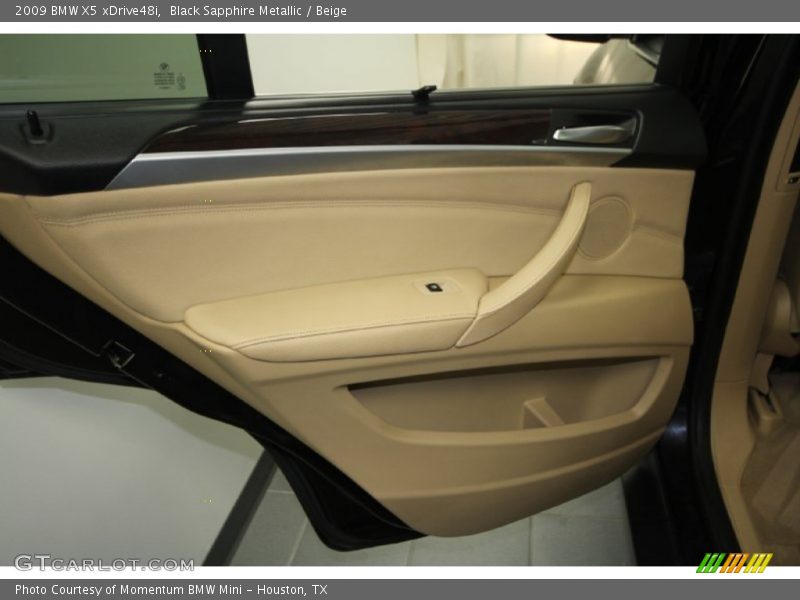 Black Sapphire Metallic / Beige 2009 BMW X5 xDrive48i