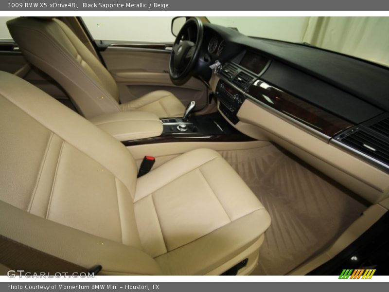 Black Sapphire Metallic / Beige 2009 BMW X5 xDrive48i