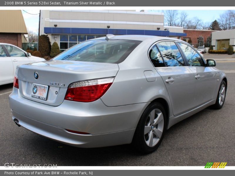 Titanium Silver Metallic / Black 2008 BMW 5 Series 528xi Sedan