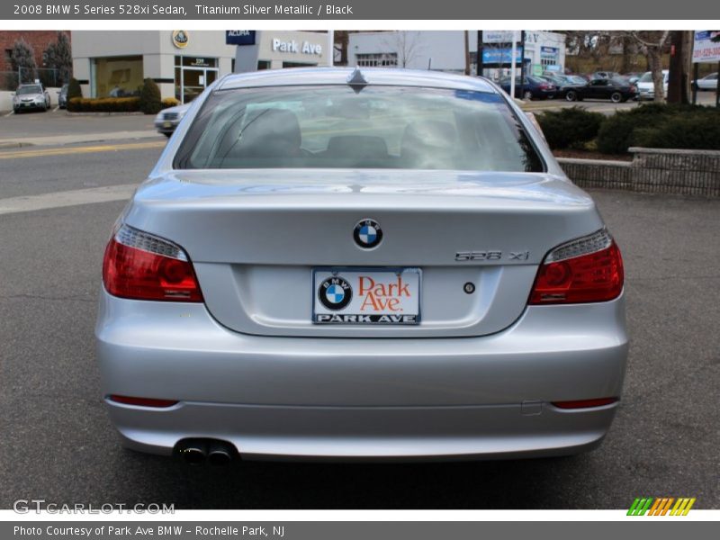 Titanium Silver Metallic / Black 2008 BMW 5 Series 528xi Sedan