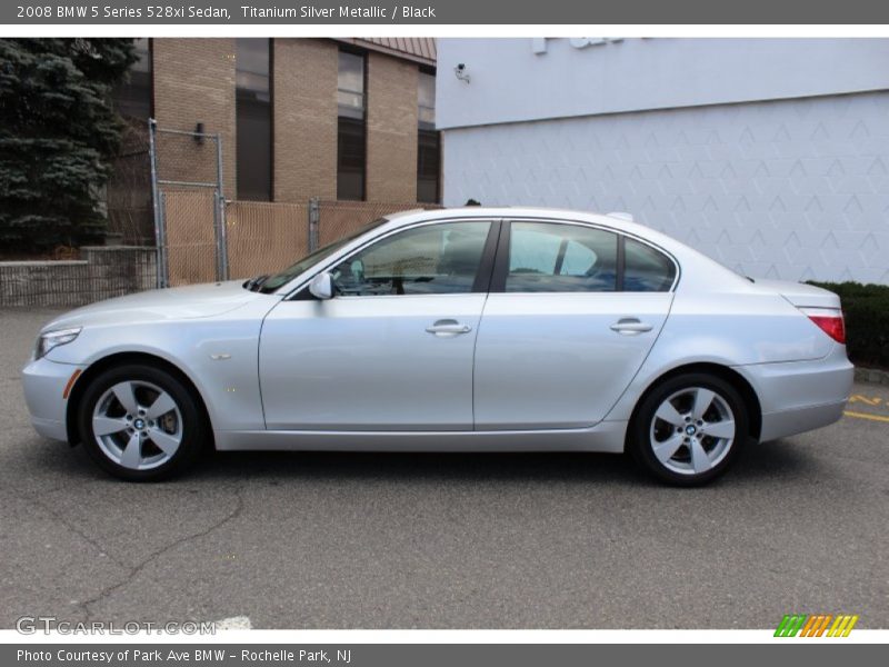Titanium Silver Metallic / Black 2008 BMW 5 Series 528xi Sedan