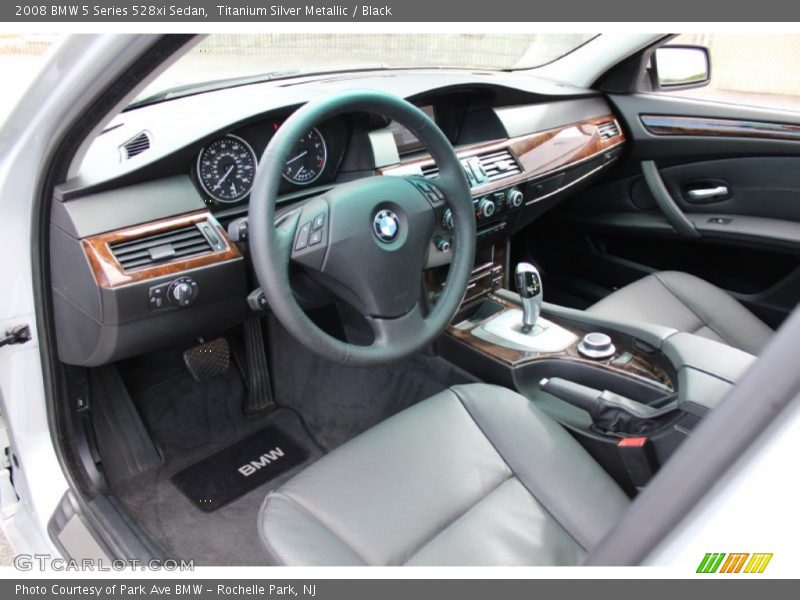 Titanium Silver Metallic / Black 2008 BMW 5 Series 528xi Sedan
