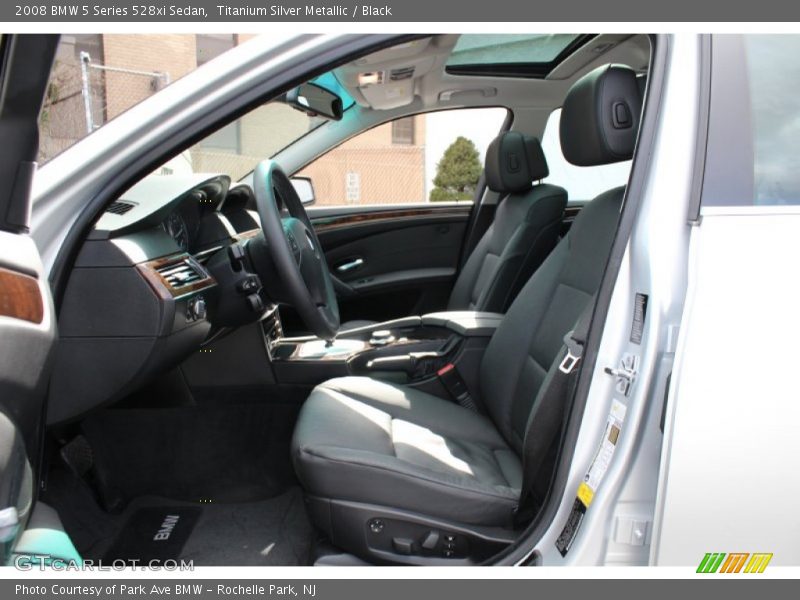 Titanium Silver Metallic / Black 2008 BMW 5 Series 528xi Sedan