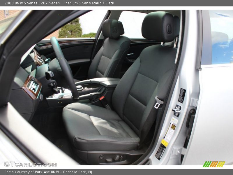 Titanium Silver Metallic / Black 2008 BMW 5 Series 528xi Sedan