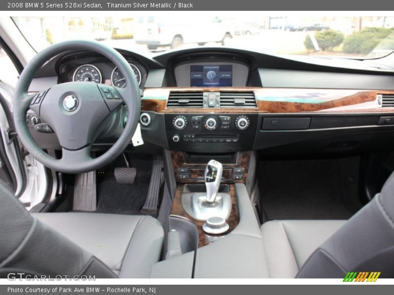 Titanium Silver Metallic / Black 2008 BMW 5 Series 528xi Sedan