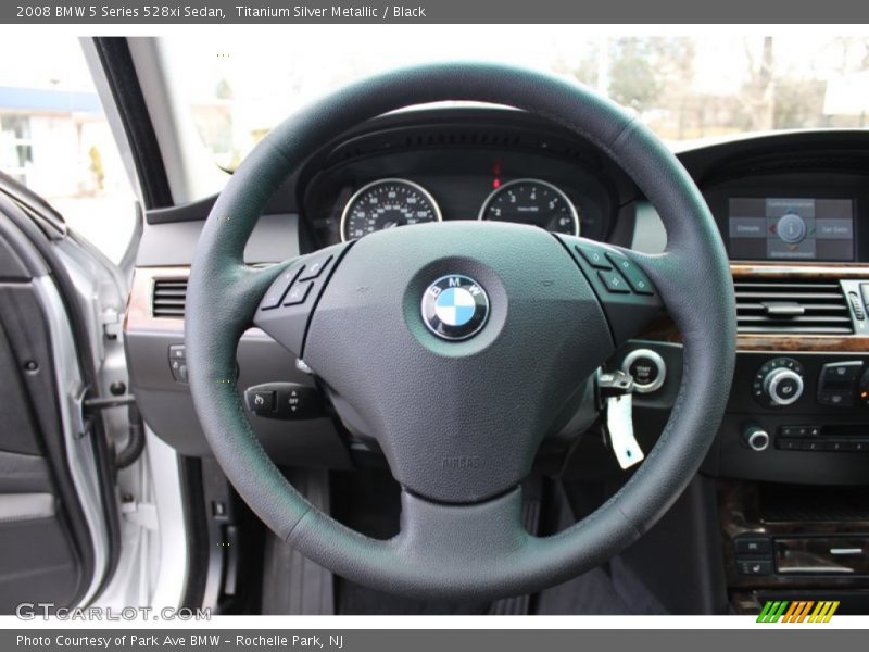 Titanium Silver Metallic / Black 2008 BMW 5 Series 528xi Sedan