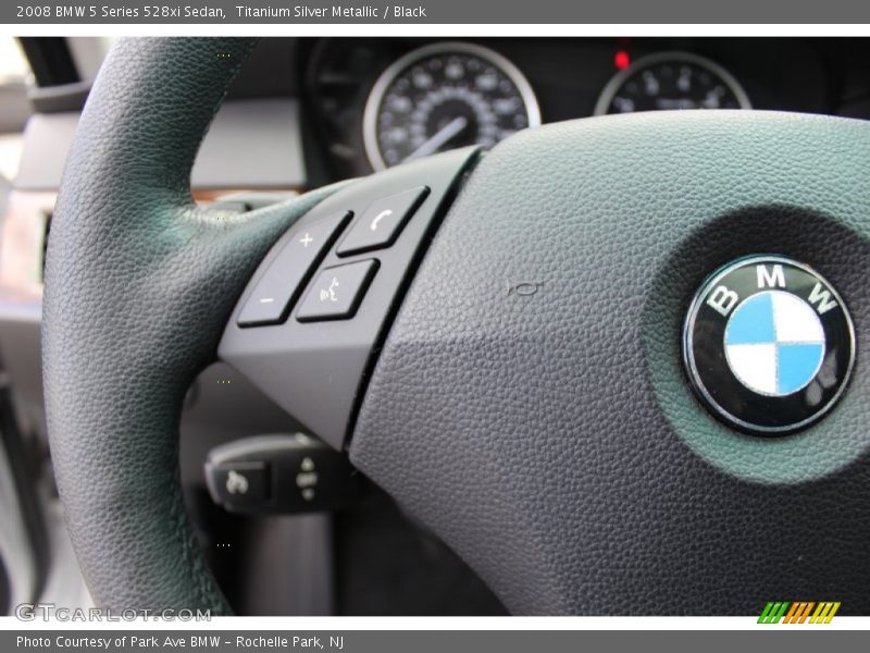 Titanium Silver Metallic / Black 2008 BMW 5 Series 528xi Sedan