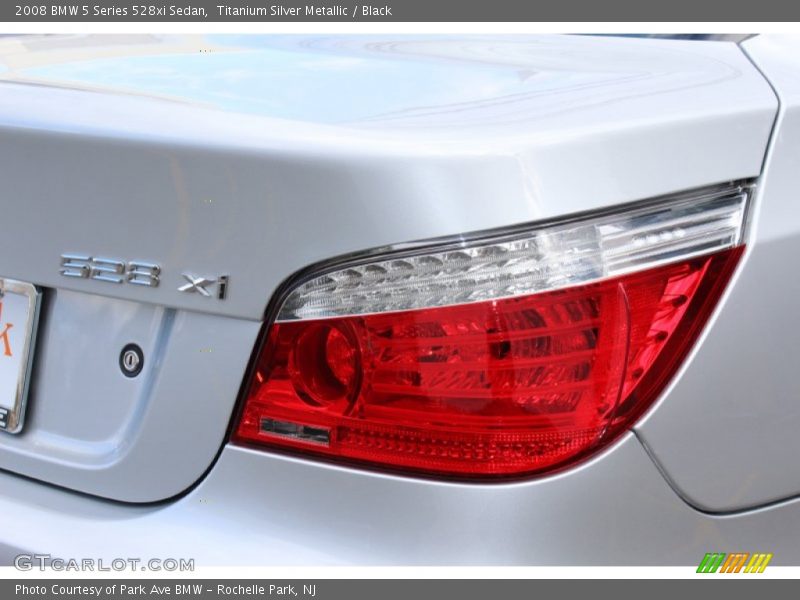 Titanium Silver Metallic / Black 2008 BMW 5 Series 528xi Sedan