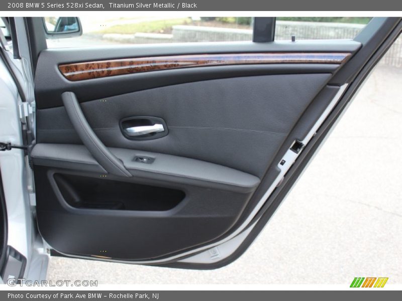 Titanium Silver Metallic / Black 2008 BMW 5 Series 528xi Sedan