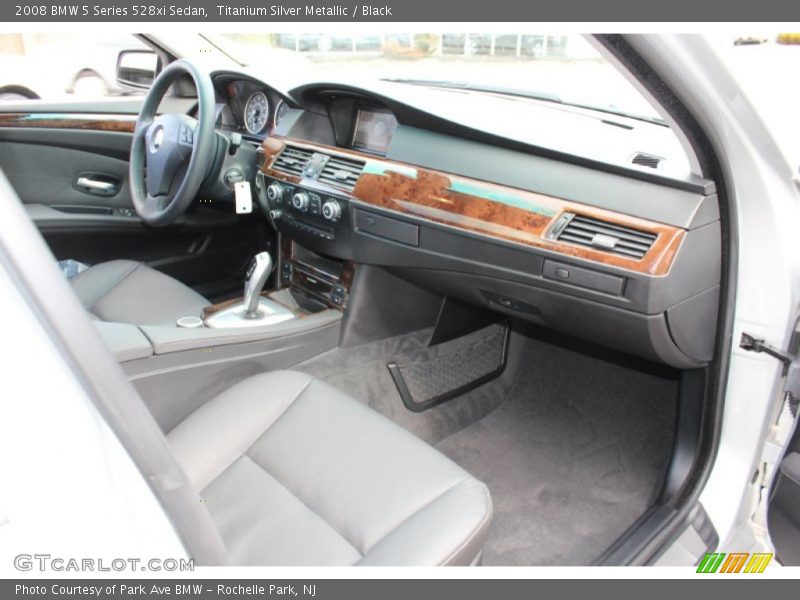Titanium Silver Metallic / Black 2008 BMW 5 Series 528xi Sedan