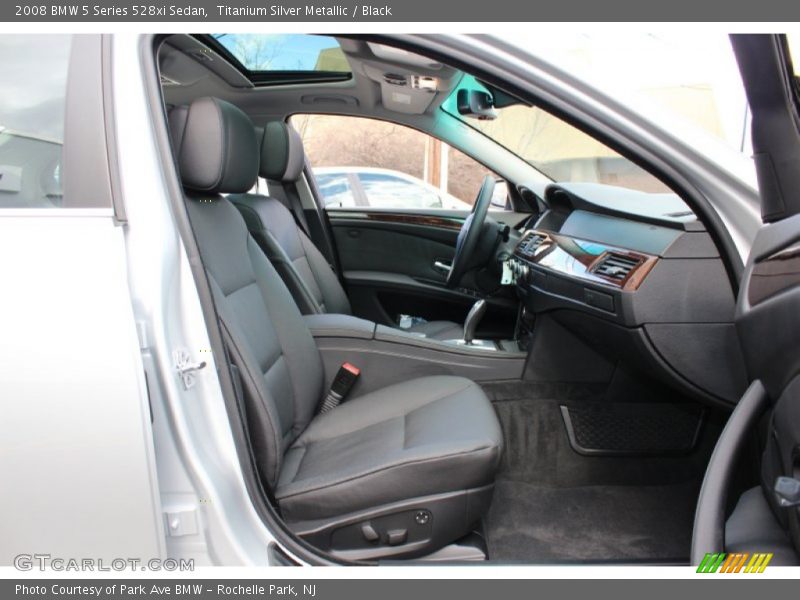 Titanium Silver Metallic / Black 2008 BMW 5 Series 528xi Sedan