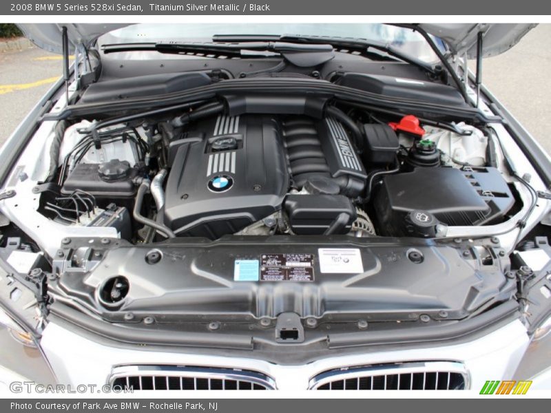 Titanium Silver Metallic / Black 2008 BMW 5 Series 528xi Sedan