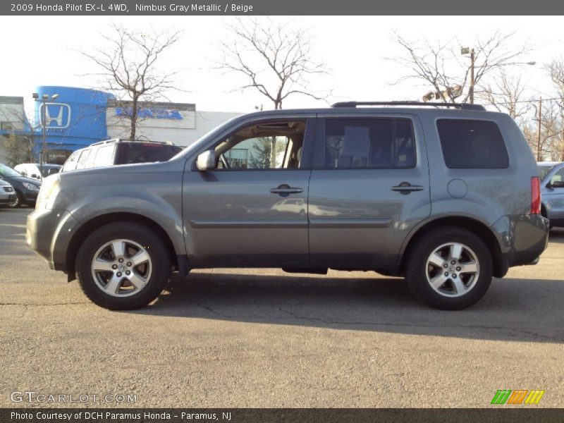 Nimbus Gray Metallic / Beige 2009 Honda Pilot EX-L 4WD