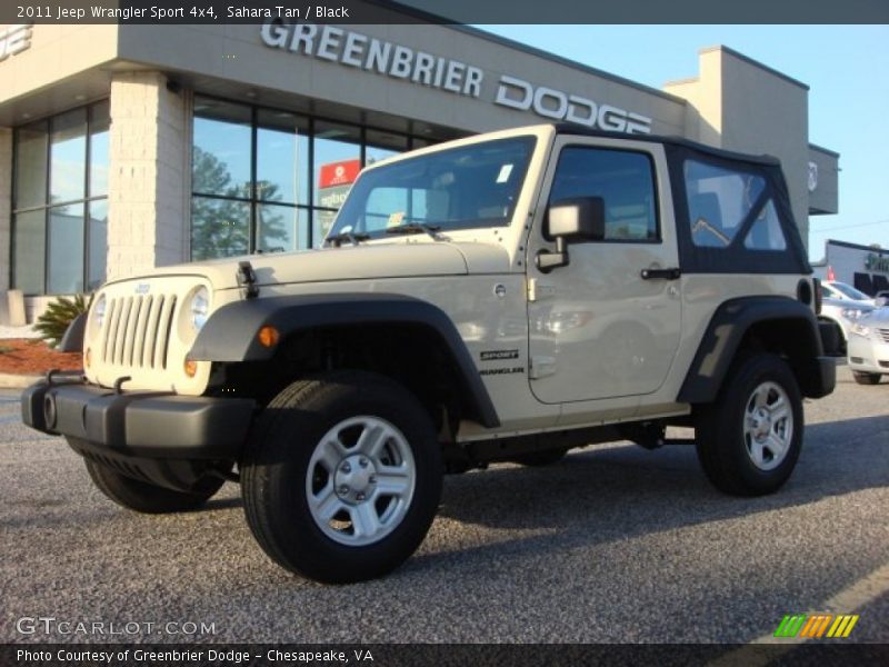 Sahara Tan / Black 2011 Jeep Wrangler Sport 4x4