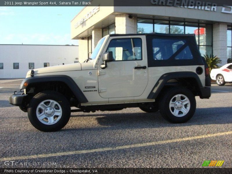 Sahara Tan / Black 2011 Jeep Wrangler Sport 4x4