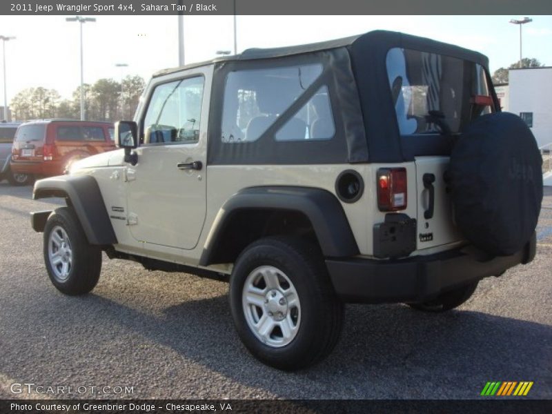 Sahara Tan / Black 2011 Jeep Wrangler Sport 4x4