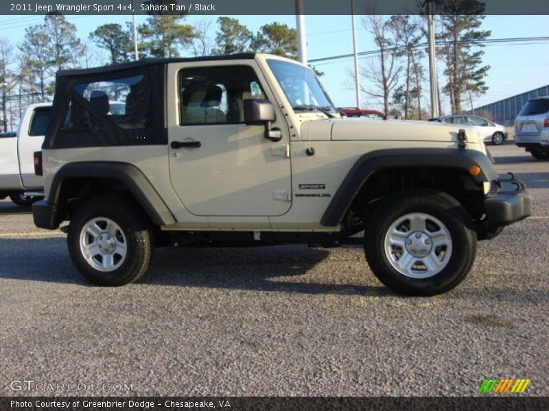 Sahara Tan / Black 2011 Jeep Wrangler Sport 4x4