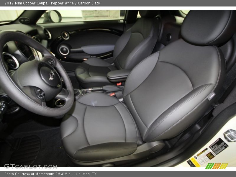  2012 Cooper Coupe Carbon Black Interior