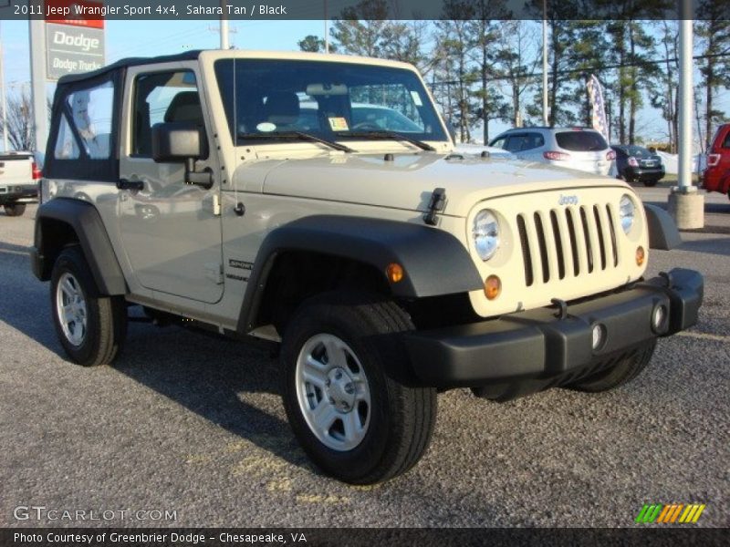 Sahara Tan / Black 2011 Jeep Wrangler Sport 4x4