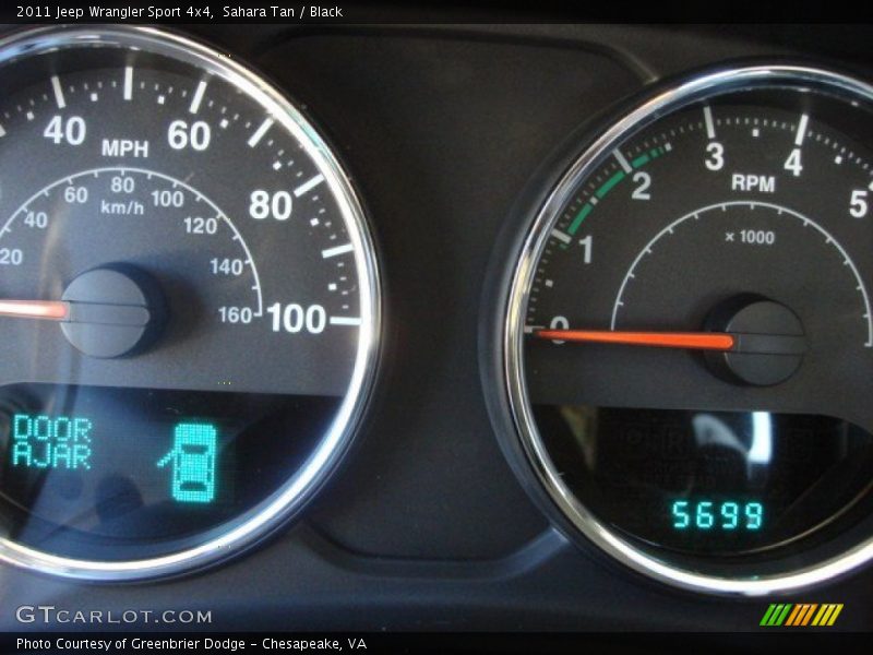 Sahara Tan / Black 2011 Jeep Wrangler Sport 4x4