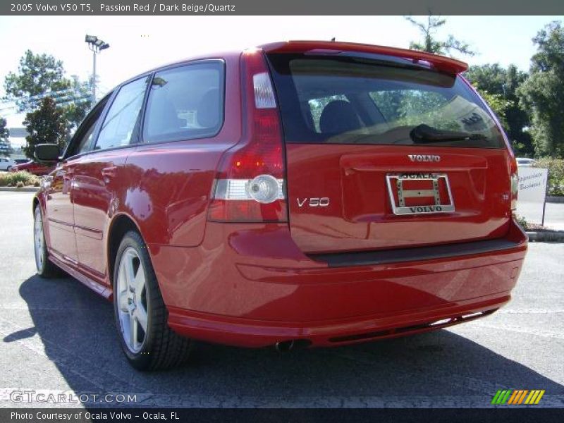 Passion Red / Dark Beige/Quartz 2005 Volvo V50 T5