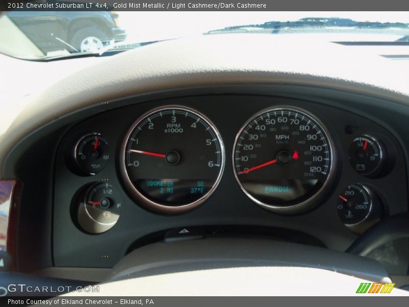 Gold Mist Metallic / Light Cashmere/Dark Cashmere 2012 Chevrolet Suburban LT 4x4