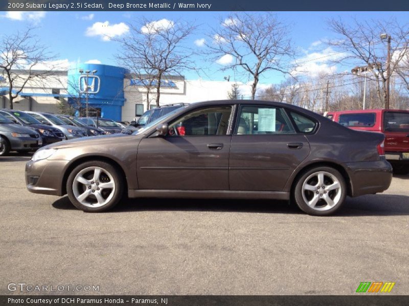 Deep Bronze Metallic / Warm Ivory 2009 Subaru Legacy 2.5i Sedan