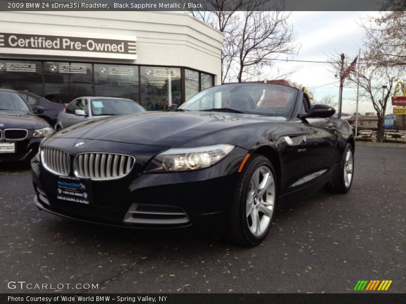 Black Sapphire Metallic / Black 2009 BMW Z4 sDrive35i Roadster