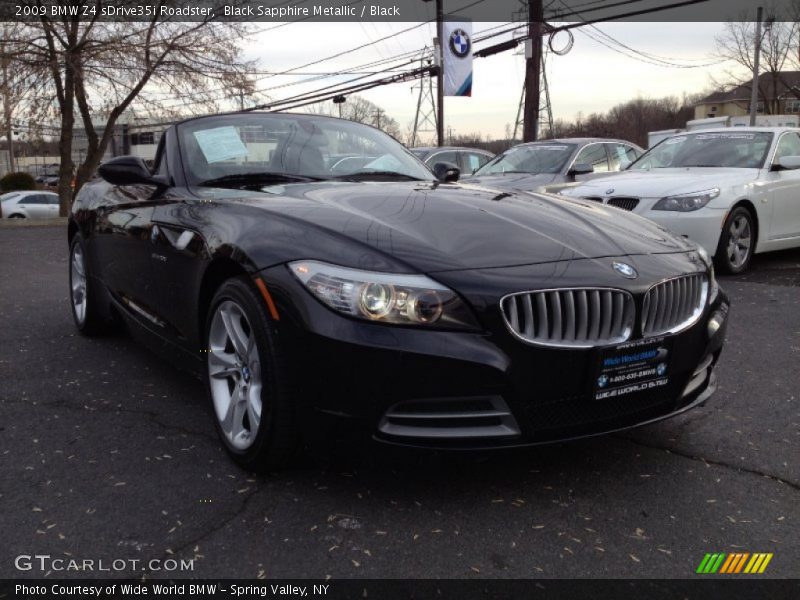 Black Sapphire Metallic / Black 2009 BMW Z4 sDrive35i Roadster