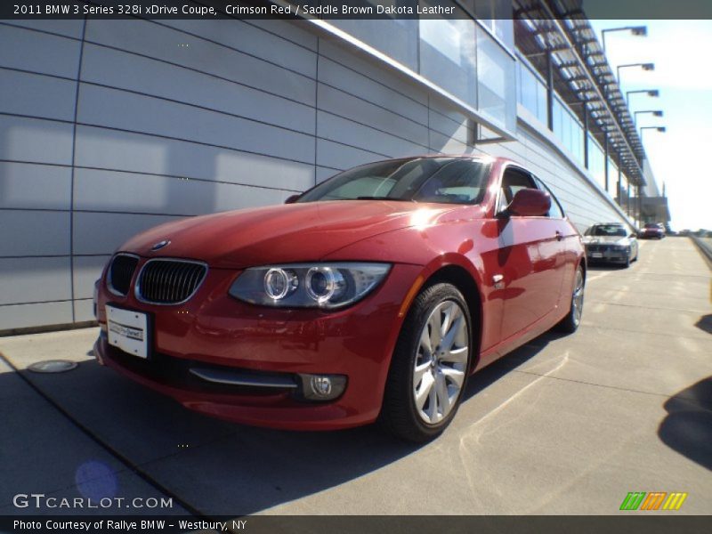 Crimson Red / Saddle Brown Dakota Leather 2011 BMW 3 Series 328i xDrive Coupe