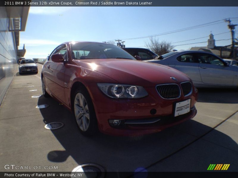 Crimson Red / Saddle Brown Dakota Leather 2011 BMW 3 Series 328i xDrive Coupe