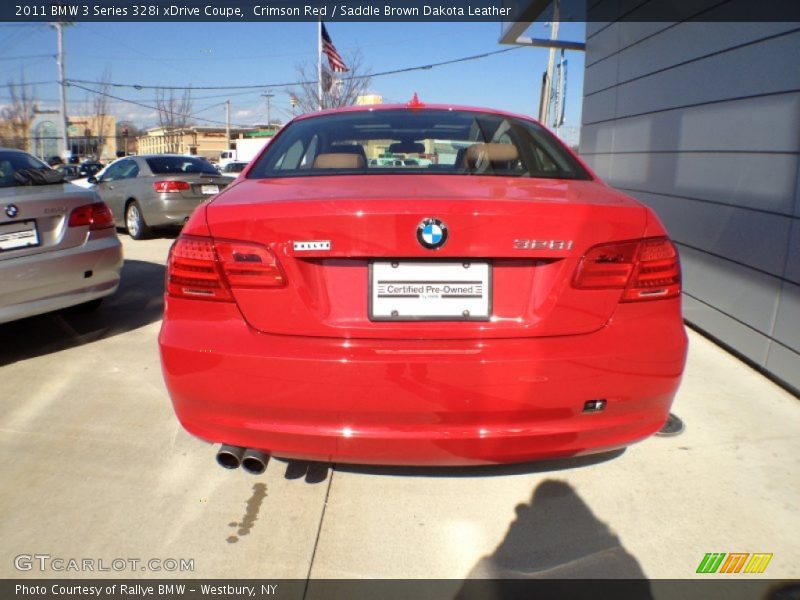 Crimson Red / Saddle Brown Dakota Leather 2011 BMW 3 Series 328i xDrive Coupe