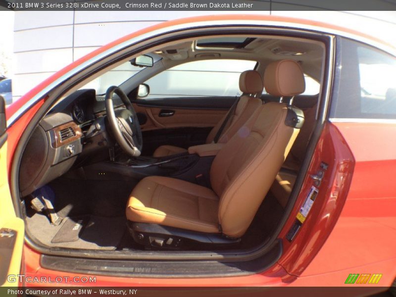 Crimson Red / Saddle Brown Dakota Leather 2011 BMW 3 Series 328i xDrive Coupe