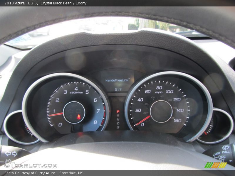 Crystal Black Pearl / Ebony 2010 Acura TL 3.5
