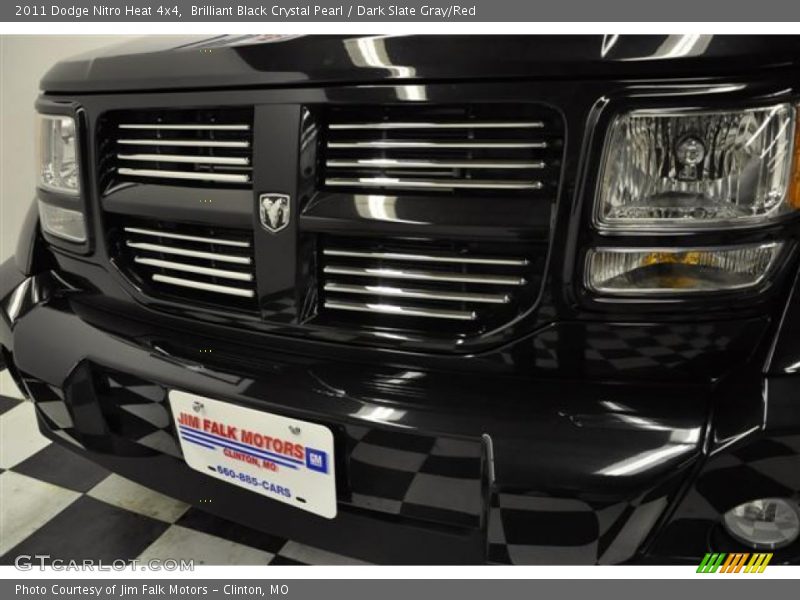 Brilliant Black Crystal Pearl / Dark Slate Gray/Red 2011 Dodge Nitro Heat 4x4