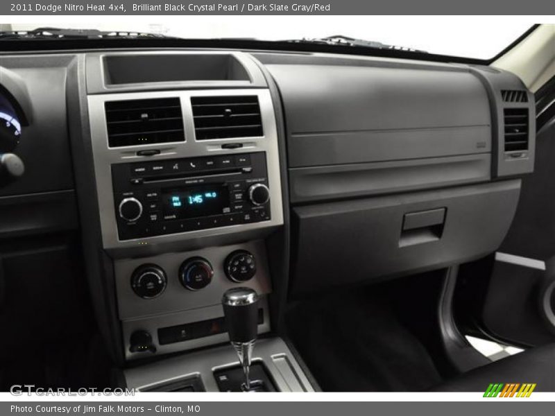 Brilliant Black Crystal Pearl / Dark Slate Gray/Red 2011 Dodge Nitro Heat 4x4