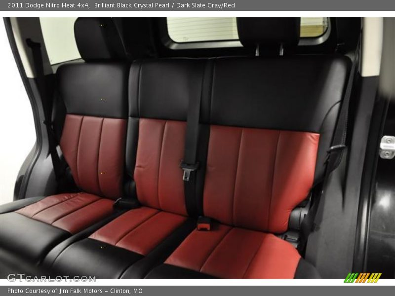 Brilliant Black Crystal Pearl / Dark Slate Gray/Red 2011 Dodge Nitro Heat 4x4
