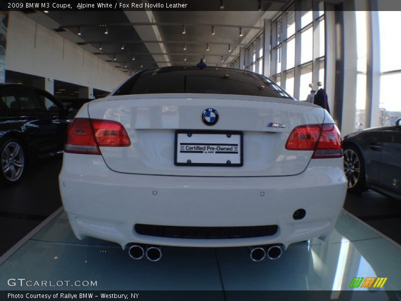 Alpine White / Fox Red Novillo Leather 2009 BMW M3 Coupe