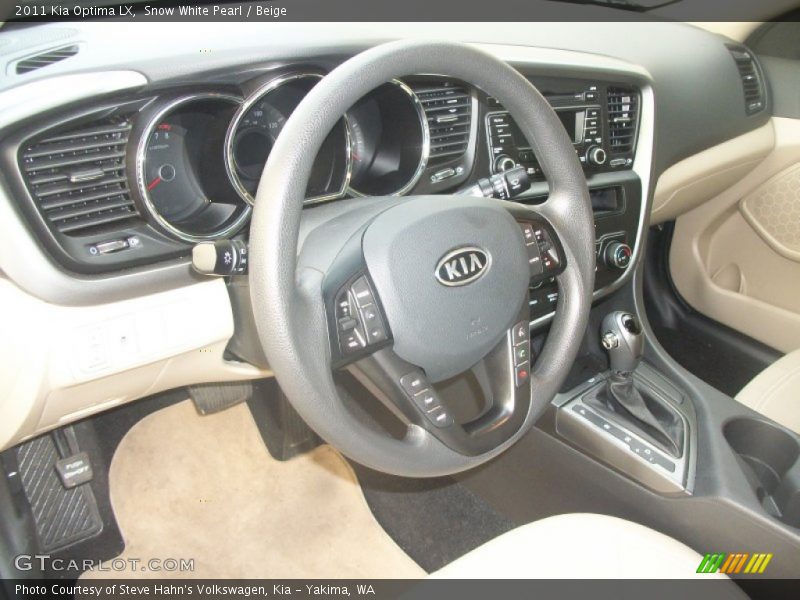 Snow White Pearl / Beige 2011 Kia Optima LX