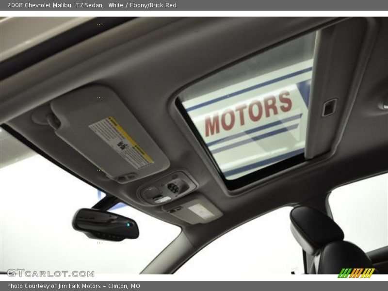 White / Ebony/Brick Red 2008 Chevrolet Malibu LTZ Sedan