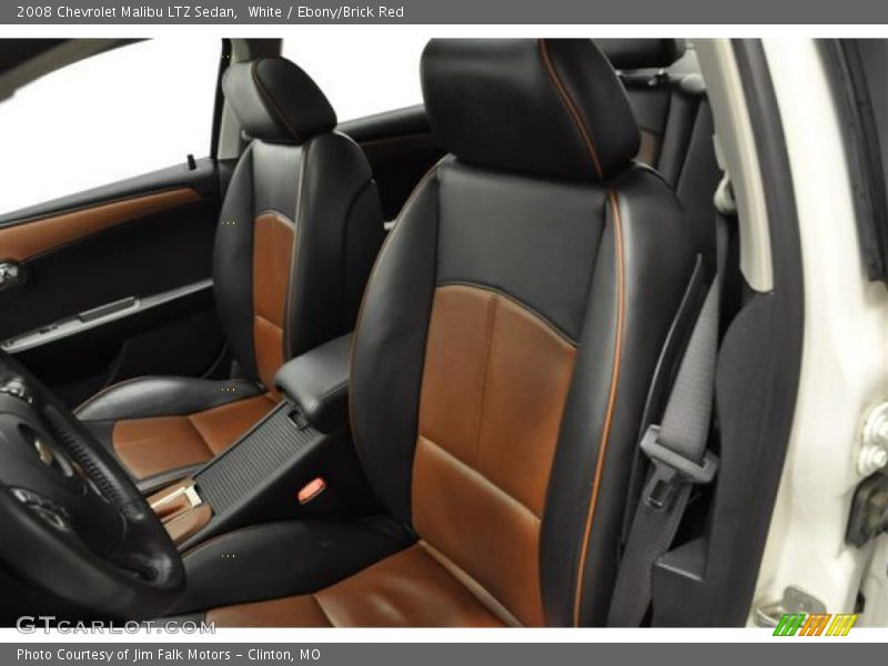 White / Ebony/Brick Red 2008 Chevrolet Malibu LTZ Sedan