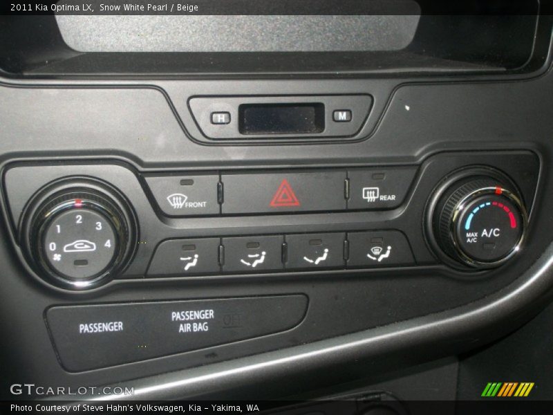 Snow White Pearl / Beige 2011 Kia Optima LX
