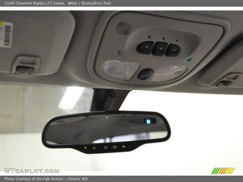 White / Ebony/Brick Red 2008 Chevrolet Malibu LTZ Sedan