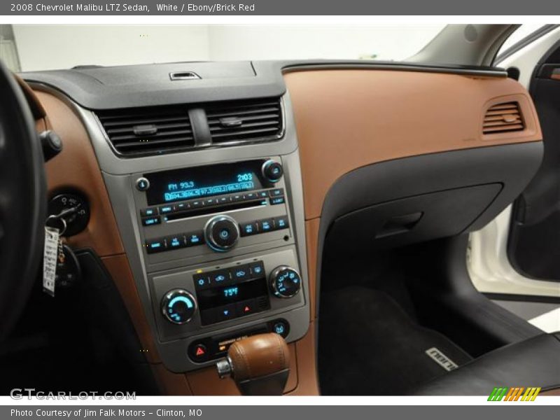 White / Ebony/Brick Red 2008 Chevrolet Malibu LTZ Sedan
