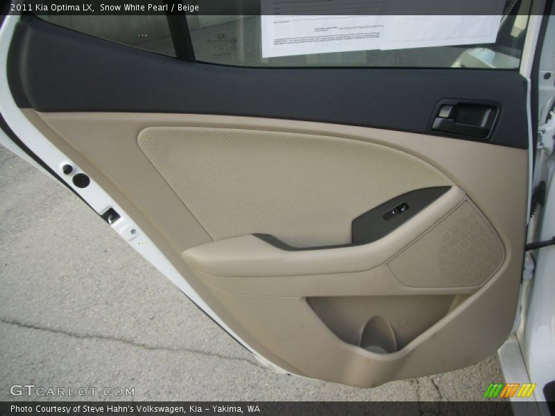 Snow White Pearl / Beige 2011 Kia Optima LX
