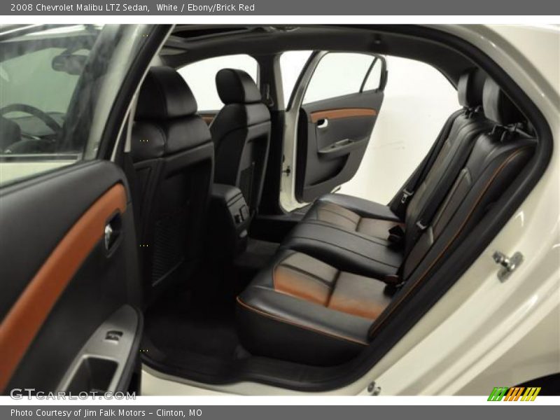 White / Ebony/Brick Red 2008 Chevrolet Malibu LTZ Sedan