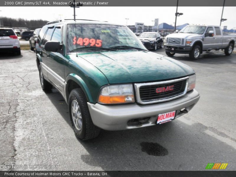 Meadow Green Metallic / Pewter 2000 GMC Jimmy SLT 4x4