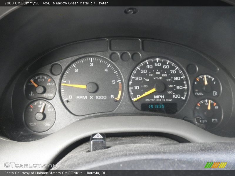 Meadow Green Metallic / Pewter 2000 GMC Jimmy SLT 4x4